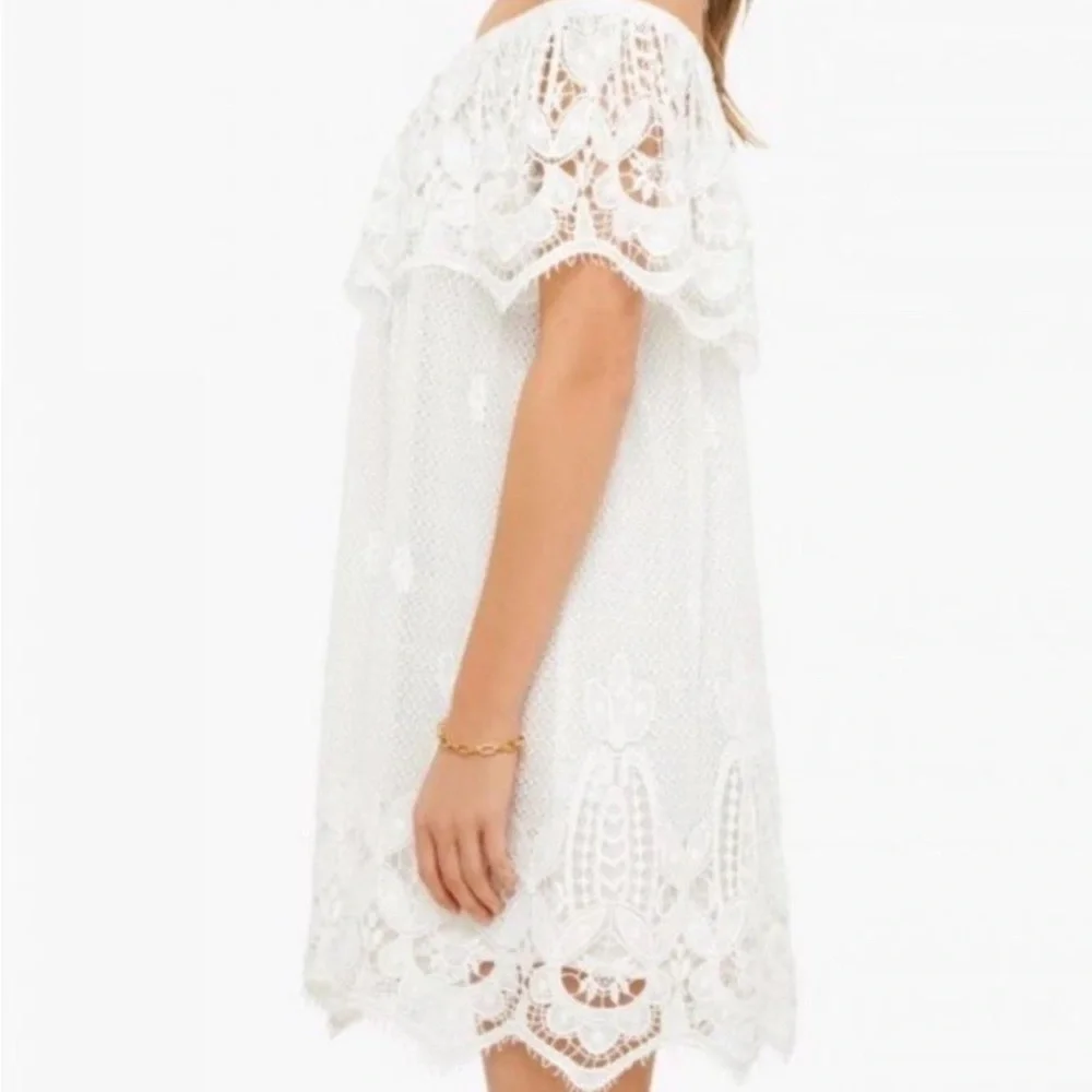 Tuckernuck Avalon White Lace Mini Dress GORGEOUS Bridal Beach Boho XS and Small - Picture 2 of 11